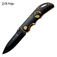 Thumbnail for Elk Ridge Gold Titanium Pocket Knife - K-ER-134