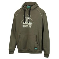 Thumbnail for Ridgeline Contrast Stitch Hoodie Forest XS - RLCHDCSFR0