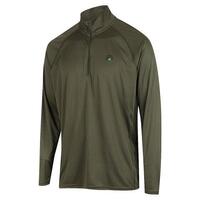 Thumbnail for Ridgeline Mens Performance Qtr Zip Top Forest Green 2XL - RLCLSMLFR5