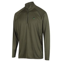 Thumbnail for Ridgeline Mens Performance Qtr Zip Top Forest Green 5XL - RLCLSMLFR8