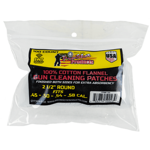 Pro-Shot 45-58 cal Black Powder Patches 100 pack - 105