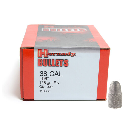 Hornady .38 Cal .358 158 gr LRN Projectiles 300 pack - 10508