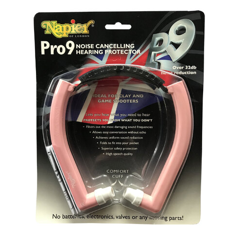 Napier Pro9 Noise Cancelling Hearing Protection - Pink - 1097P