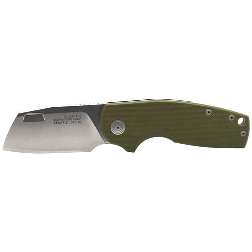 SOG Stout FLK Cleaver in Olive Drab Green Folding Knife - SOG14-03-11-57