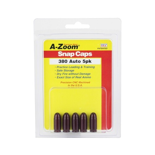 Pachmayr A-Zoom Metal Snap Caps 380 Auto 5 Pack 15113