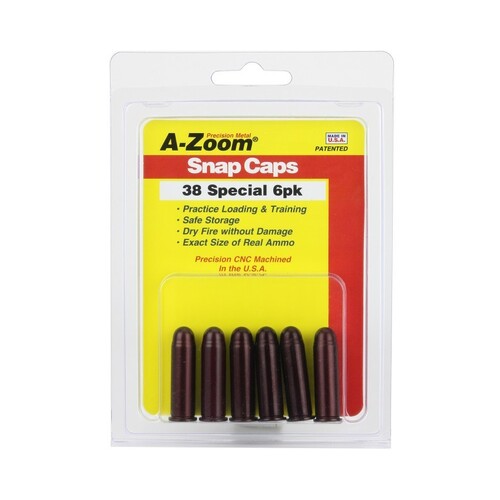 Pachmayr A-Zoom Metal Snap Caps 38 Spec 6 Pack 16118