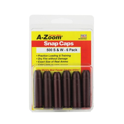 Pachmayr A-Zoom Metal Snap Caps 500 Smith & Wesson 6 Pack 16144