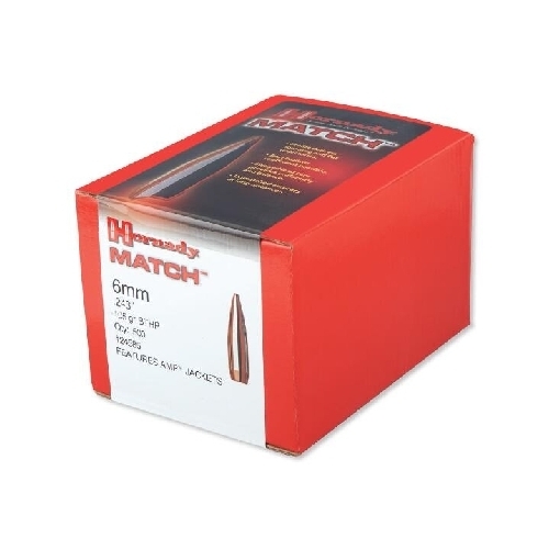 Hornady .243 6mm 105 grain BTHP Match Bullets 500 pack - 24585