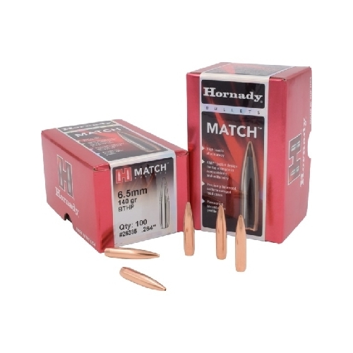 Hornady .264 6.5mm 140 grain BTHP Match Bullets 100 pack - 26335