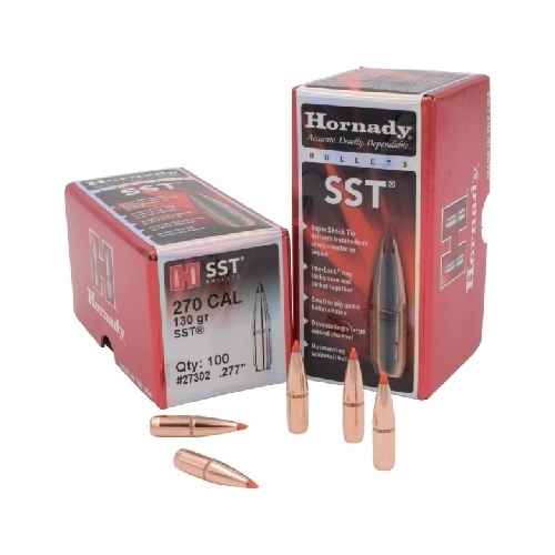 Hornady .277 270 cal 130 grain SST InterLock Bullets 100 pack - 27302