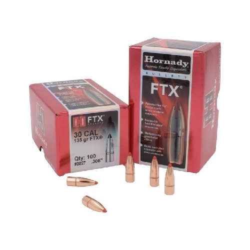 Hornady .308 30 cal 135 grain FTX Bullets 100 pack - 3027