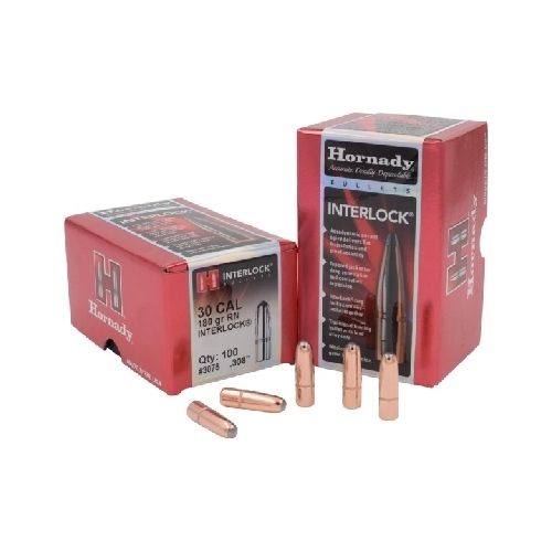 Hornady .308 30 cal 180 grain RN Interlock Bullets 100 pack - 3075