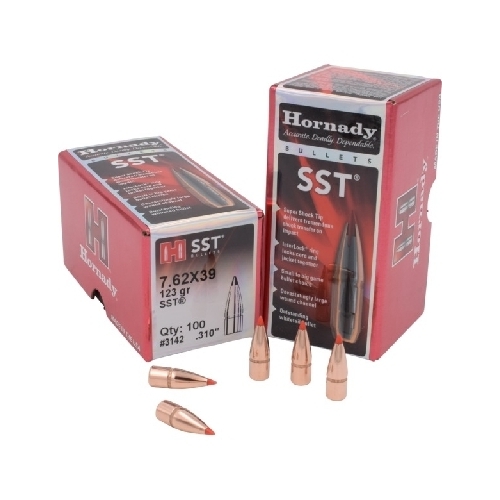 Hornady .310 7.62 cal 123 grain SST Bullets 100 pack – for 7.62x39 - 3142