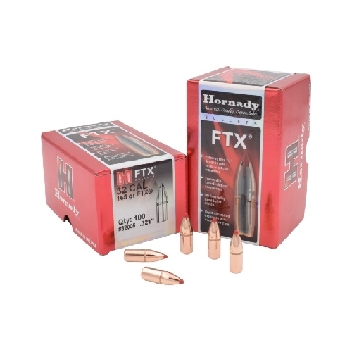 Hornady .321 32 cal 165 grain FTX Bullets 100 pk - 32005