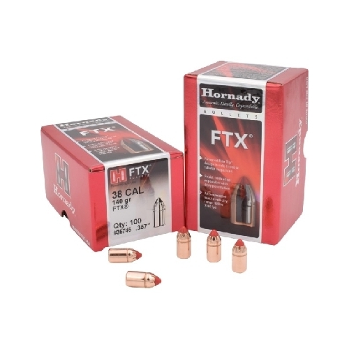 Hornady .357 38 cal 140 grain FTX Bullets 100 pack - 35745