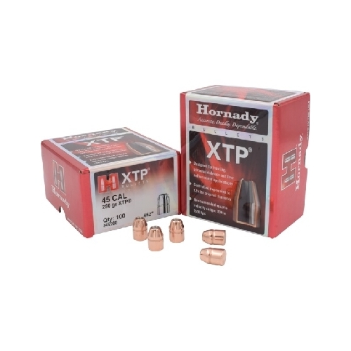 Hornady .452 45 cal 250 grain HP/XTP Bullets 100 pack - 45200