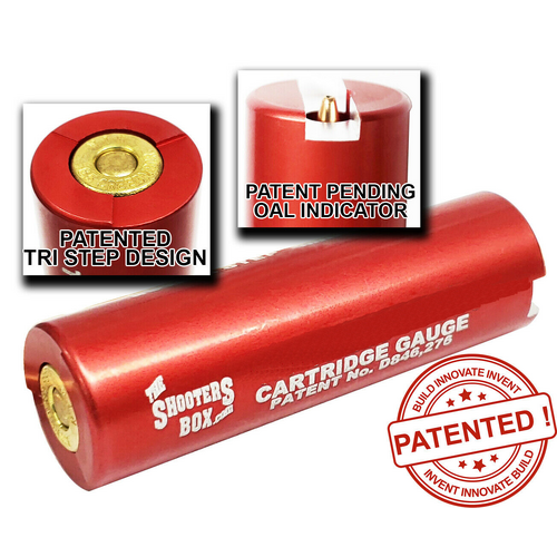 The Shooters Box 300 AAC Blackout Case & Cartridge Gauge - All New Patented Tri-Step Face Design