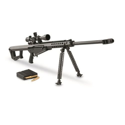 ATI Non-Firing Cast Barrett 50 Black cal 1:3 Scale Replica Toy - Ages 12+ - A.8.10.0059