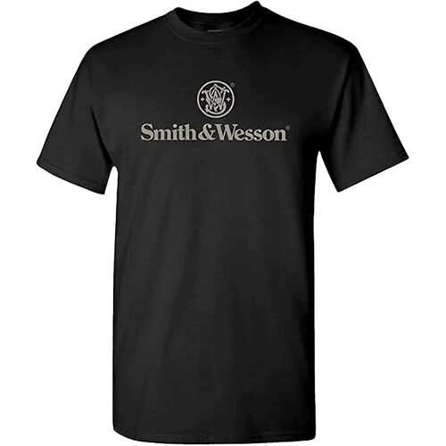 Smith & Wesson Digital Camo Filled Circle Logo Mens Tee - Black - Med