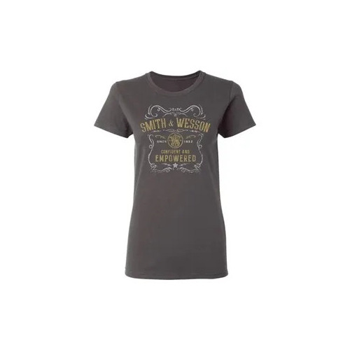 Smith & Wesson Ladies Confident & Empowered Premium Tee - Granite Grey - L