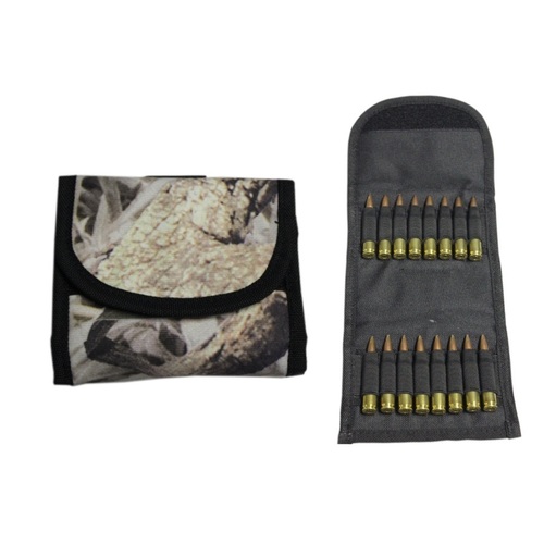 Max-Hunter Rifle Ammo Pouch Camo 16 Rounds Folding - AH-008RC