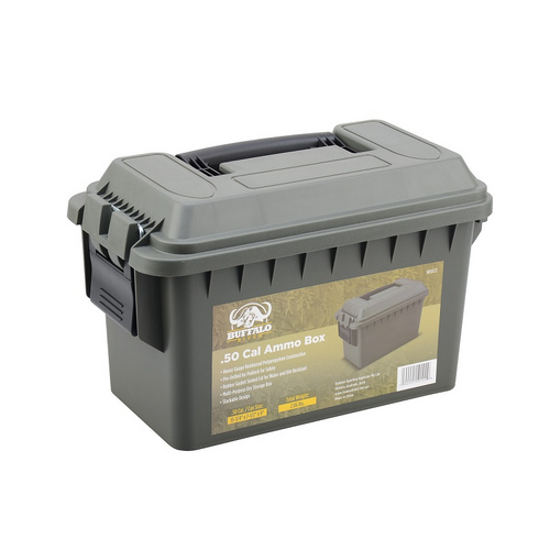 Buffalo River .50 Cal Plastic Ammo Box in Olive Drab Green - BR10122