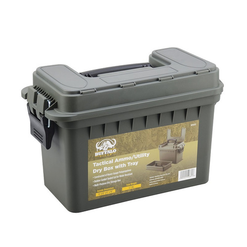 Buffalo River Utility Dry Storage Box with Tool Tray in Olive Drab Green- BR10661