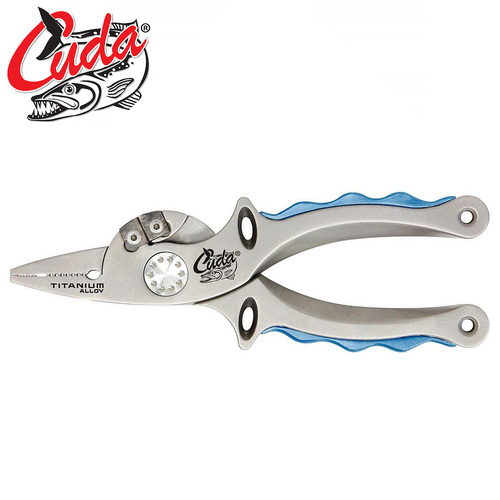 Cuda 7.25" Titanium Alloy Pliers with Leather Sheath & Lanyard - CU-18848