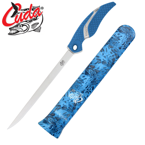 Cuda 9" Titanium Bonded Flex Fillet Knife with Sheath - CU-23013