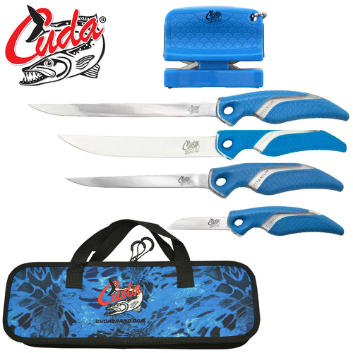 Cuda 6pc Titanium Bonded Filleting Knife Set - CU-23015