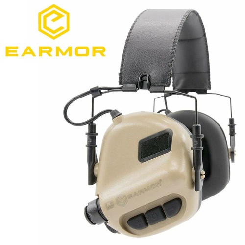 Earmor Premium Electronic Shooting Earmuffs M31- Coyote Tan - ER01887SF-DS