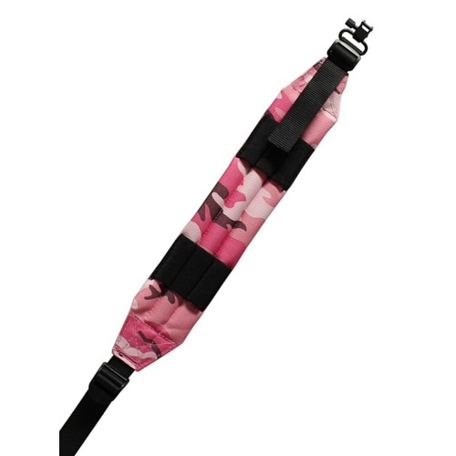 Max-Hunter "Hunter" Gun Girls Pink Camo Gun Sling with Ammo Loops & QD Swivels - GS-010P