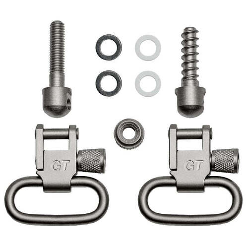 Grovtec Machine Screw Fore End Swivel Set 1" Loops Satin Nickel - GTSW09