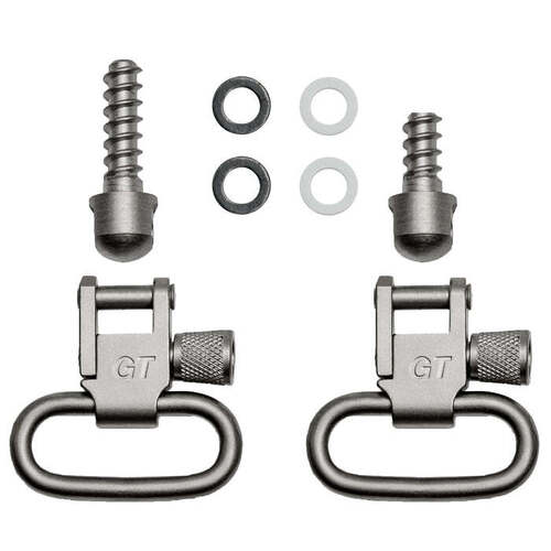 Grovtec Wood Screw Fore End Swivel Set 1" Satin Nickel - GTSW14