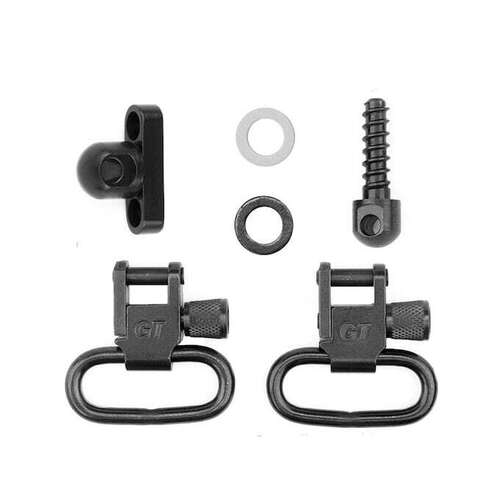 Grovtec Side-By-Side Double Barrel Swivel Set 1" Loops Black - GTSW30