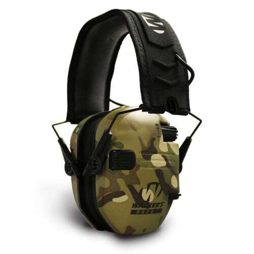 Walker's Razor Slim Electronic Multicam Muffs in Camo Tan- GWP-RSEM-MCC