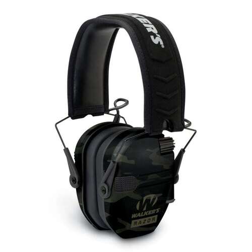 Walker's Razor Slim Electronic Multicam Muffs in Camo Grey- GWP-RSEM-MCCG