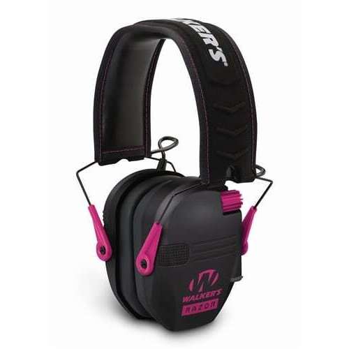 Walker's Razor Slim Electronic Multicam Muffs with Pink Accent - GWP-RSEM-PNK