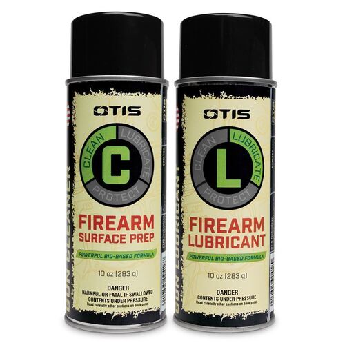 Otis Aerosol Gun Surface Prep And Firearm Lubricant Dual Pack 10oz