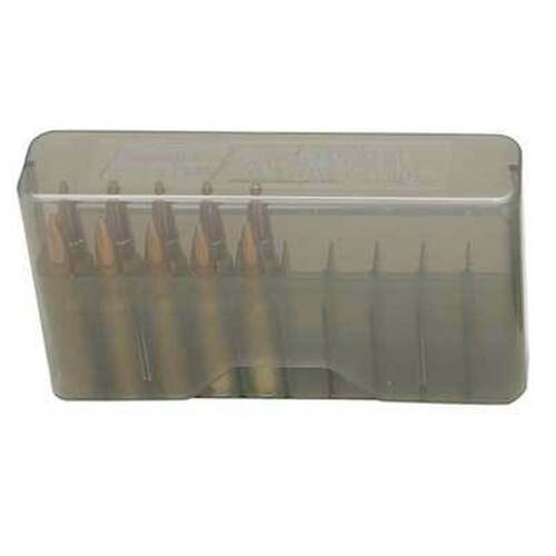 MTM Slip-Top Rifle Ammo Box - 20 Round 30-06 30-30 270 Win Clear Smoke J20-L-41