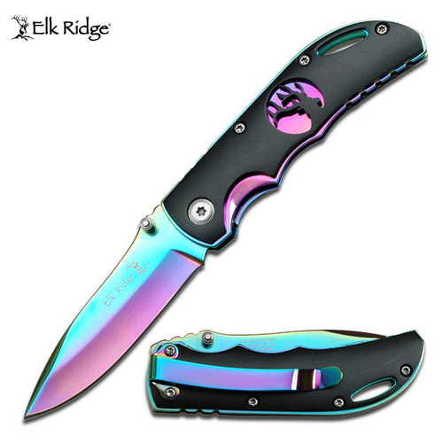 Elk Ridge Rainbow Pocket Knife - K-ER-134RB