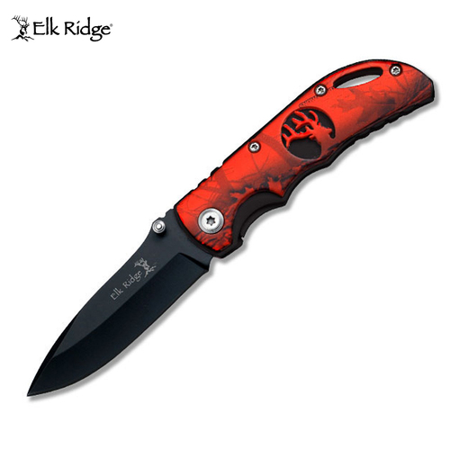 Elk Ridge Red Camo Pocket Knife - K-ER-134RCB
