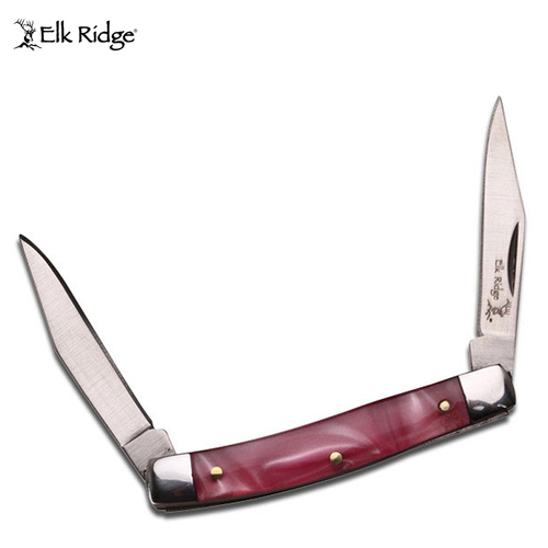 Elk Ridge Pink Dual Folding Knife - K-ER-211PK