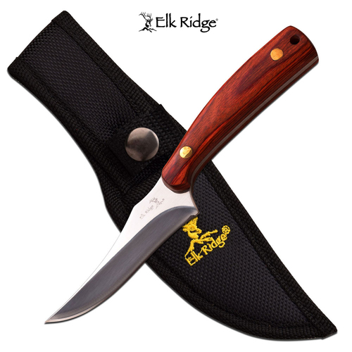 Elk Ridge Wooden Handle Hunting Knife - K-ER-299WD