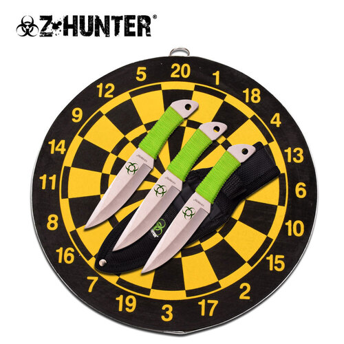 Zombie Throwing Knives & Target - K-ZB-154SET