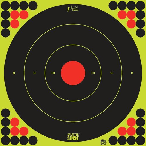 Pro-Shot Splatter Shot 17.25" Long Range Peel & Stick Bullseye Target 5-pack - LONGRANGE-17.25-5PK