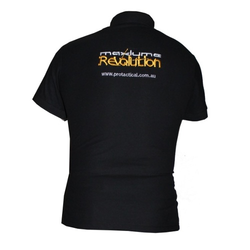 Max-Lume Revolution Black Polo Shirt - XXL - MLR-POLO-XXL