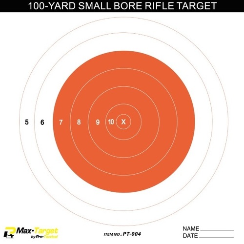 Max-Target Small Bore Paper Target 20 Pack - Orange - PT-004