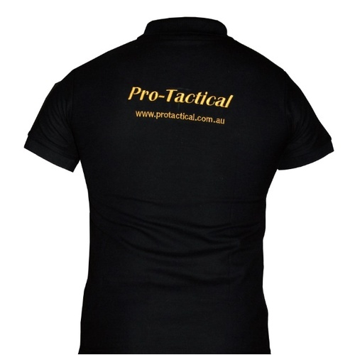 Pro-Tactical Black Polo Shirt - Small - PT-POLO-S