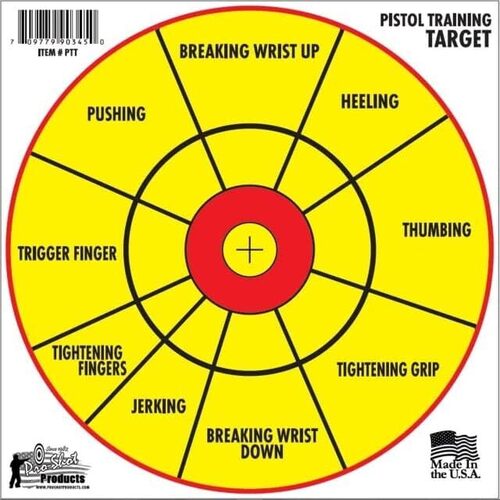 Pro-Shot 12x12" Pistol Diagnostic Training Target 6-pack - PTT-6PK